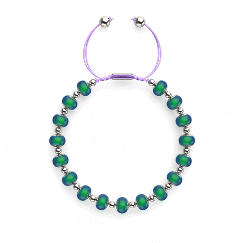 Chromata | Silber x Flieder | Stimmungsstein-Charm-Armband